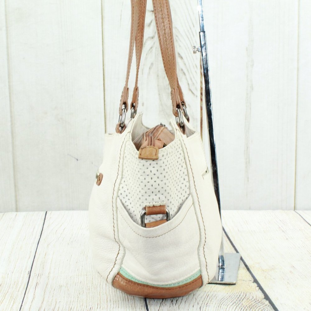 The Sak Cream Brown Leather Purse Shoulder Bag - Picture 4 of 11